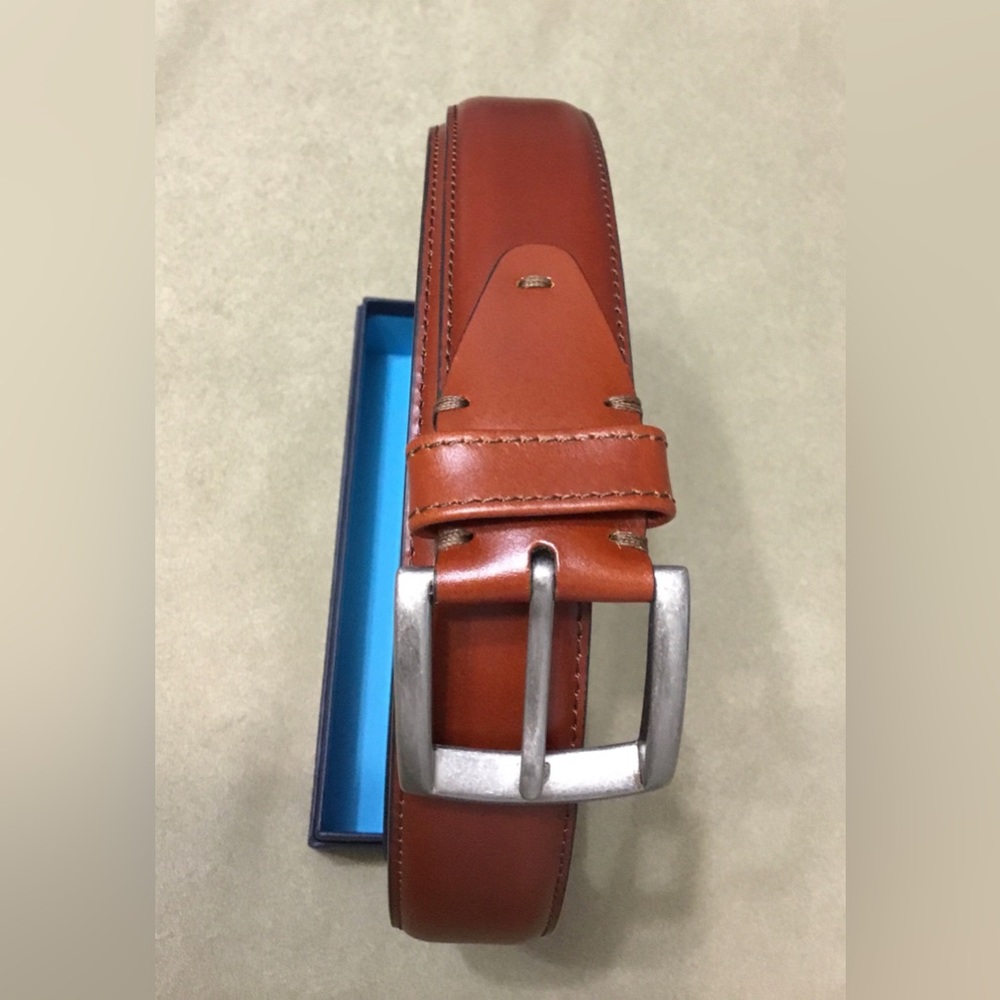 Johnston & Murphy Men’s Brown Leather Buckle Belt Size 40 - B123 - Picture 2 of 9